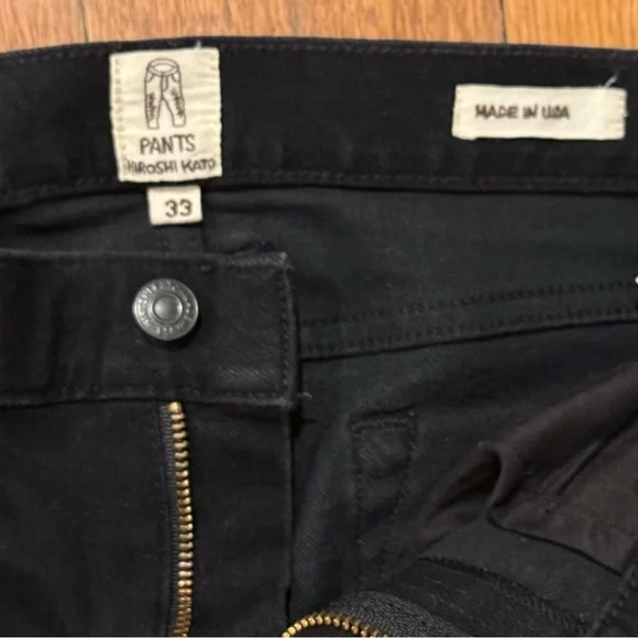 Hiroshi Kato “The Needle” Skinny Fit Selvedge Jeans – Black Men’s Size 33